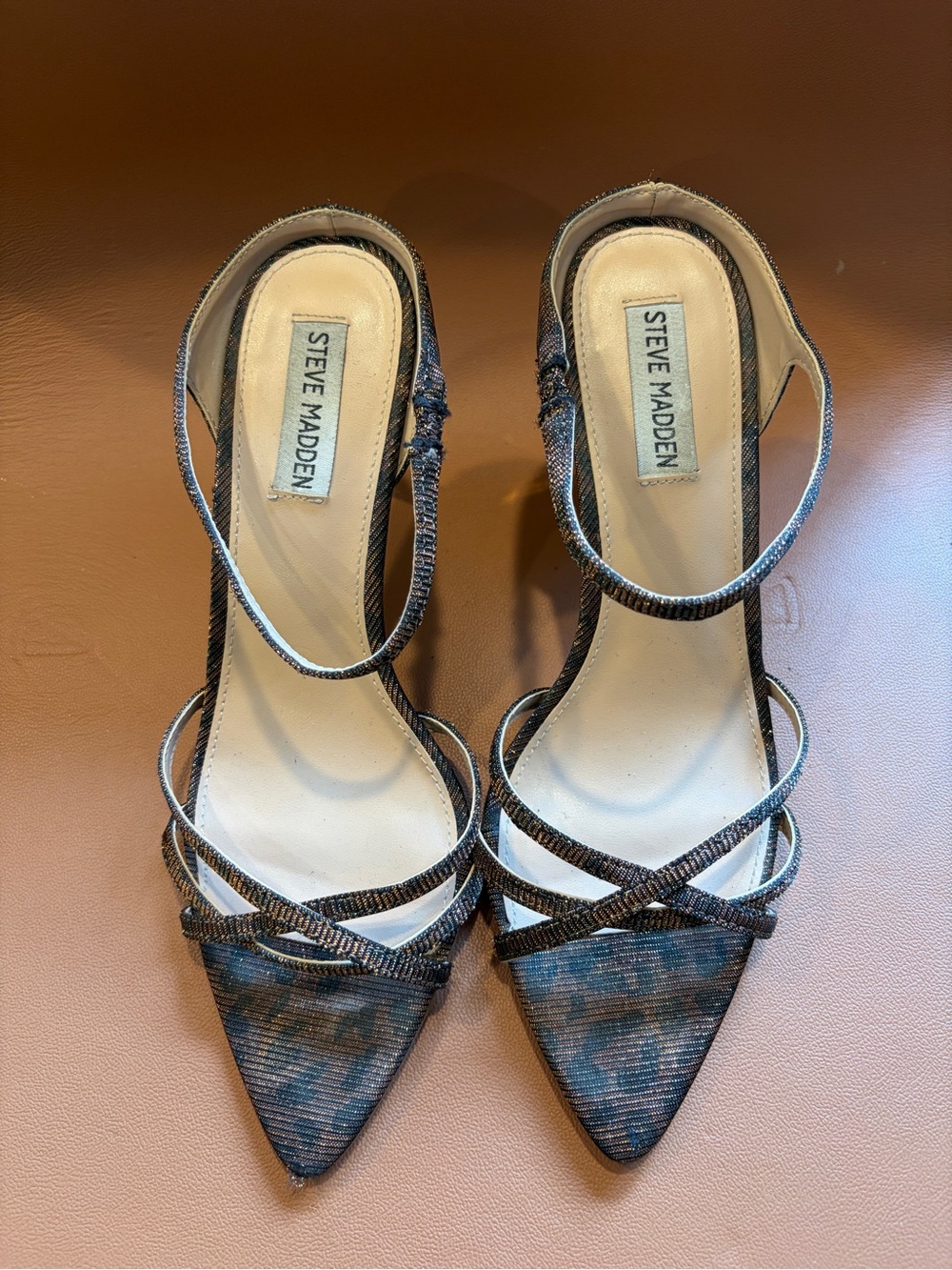 Steve Madden Strappy Pointed-Toe Heels in Black and Brown